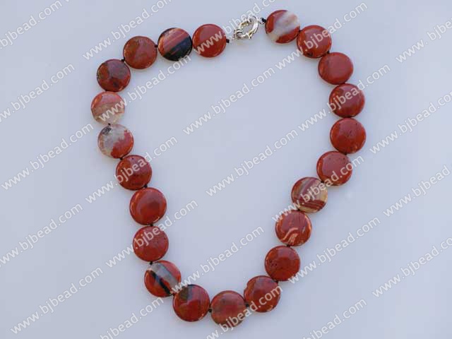 17.5 inches 20mm red gem necklace
