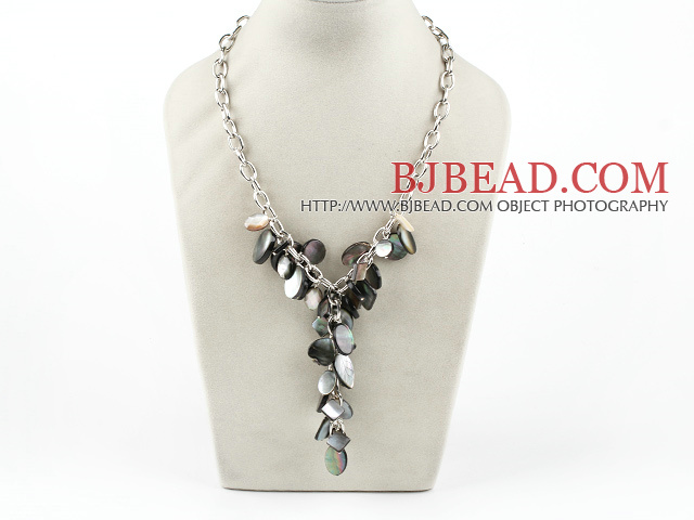 various shape black lip shell necklace