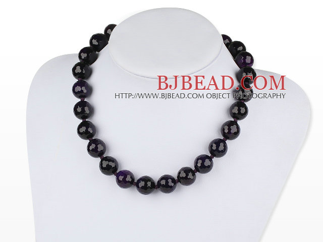 faceted amethyst necklace