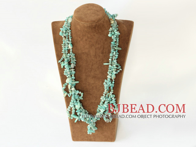 elegant multi strand amazon stone necklace with jade clasp
