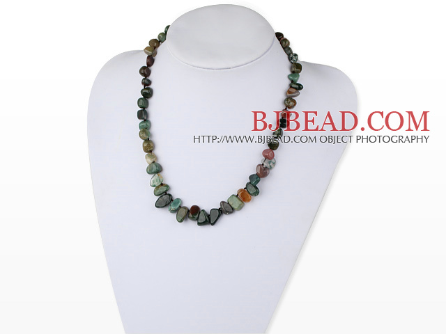 17.5 inches India agate necklace