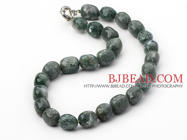 18 inches aquatic agate necklace with toggle clasp