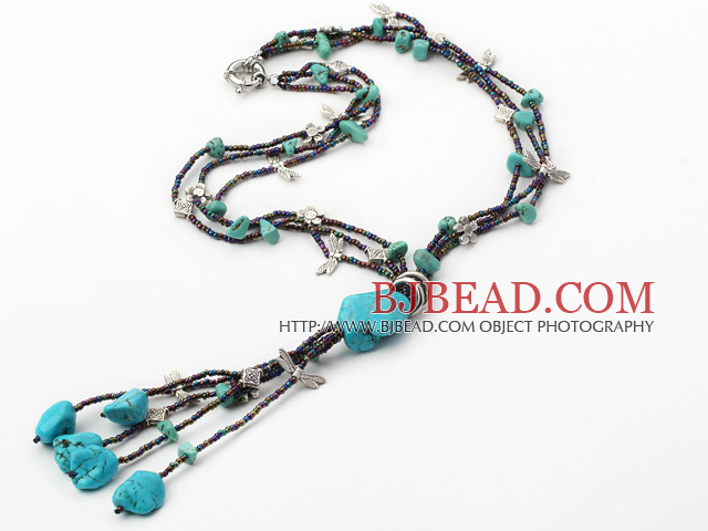 wonderful multi strand turquoise necklace