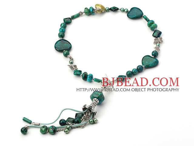 coin pearl phoenix stome necklace
