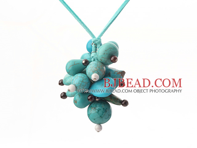 turquoise and garnet necklace