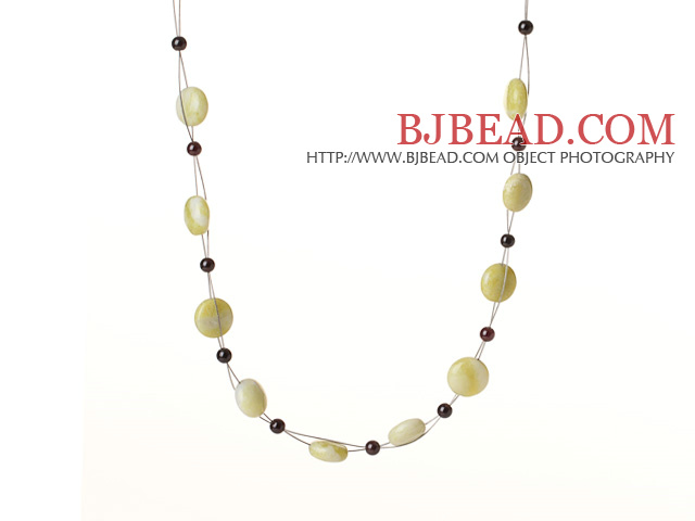 Garnet lemon stone necklace
