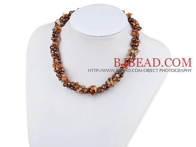 pearl agate necklace