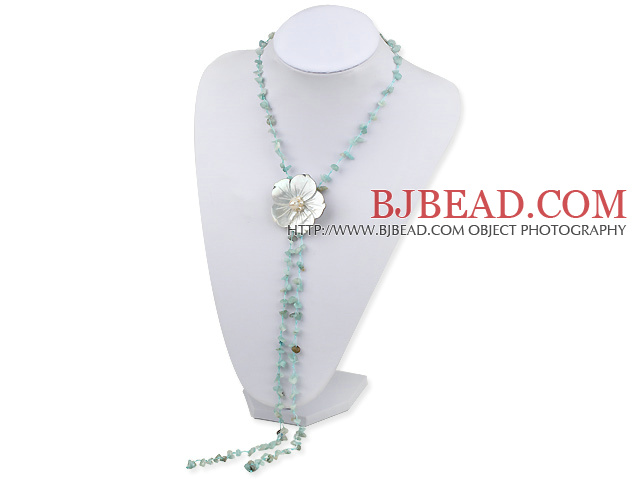 amazonite shell necklace