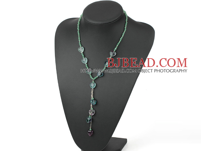 Purple fluorite necklace
