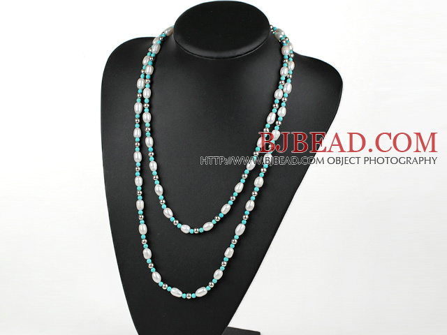 pearl turquoise necklace
