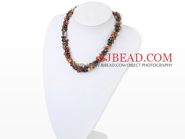 pearl agate necklace