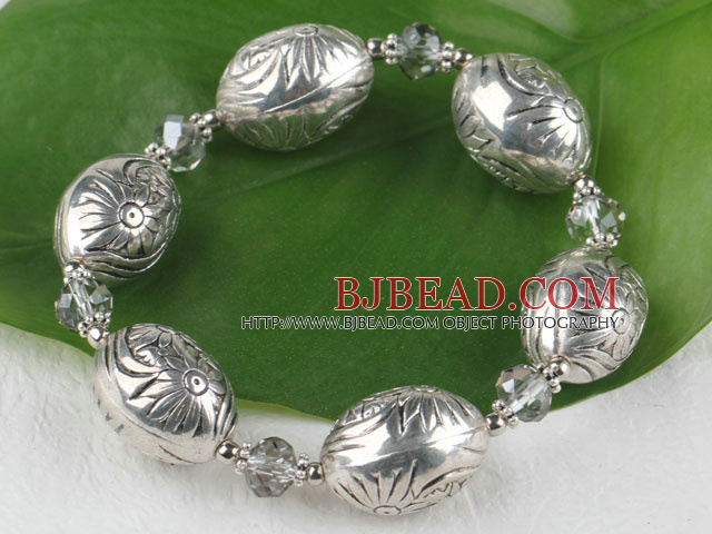 7.5 inches elastic CCB silver like bracelet