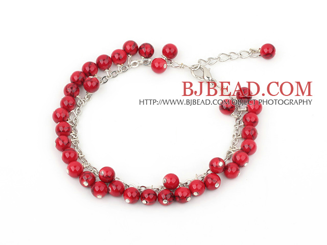 6m round red alaqueca bracelet with extendable chain