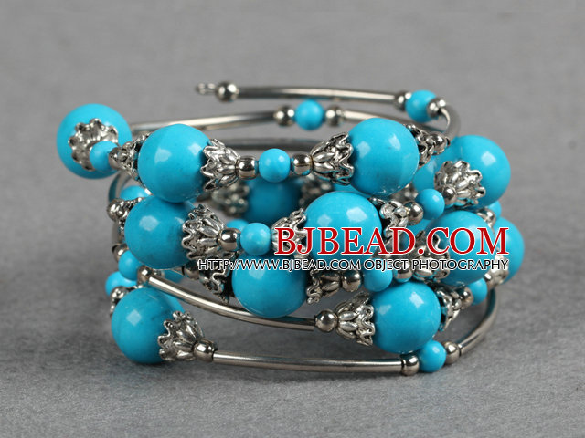 fashion blue turquoise bangle bracelet