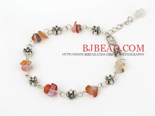 natural agate bracelet with extendable chain