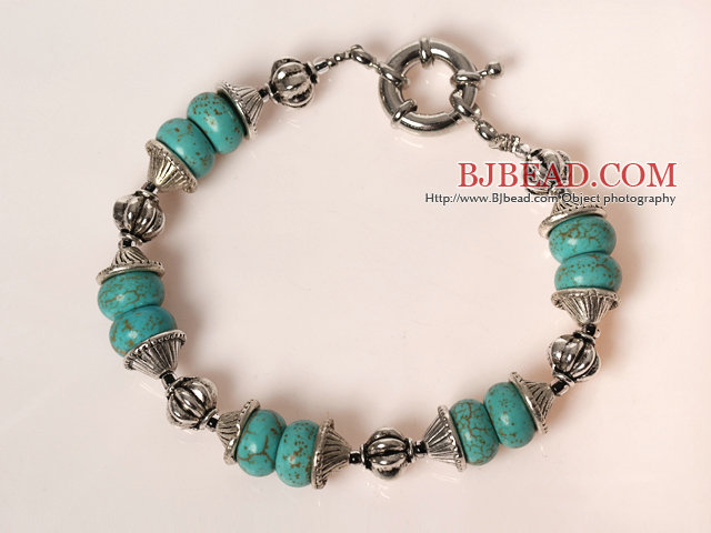 7 inches 40mm turquoise bracelet with moonlight clasp
