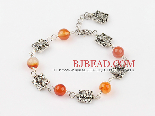 fashion natural agate bracelet with extendable chain