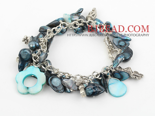 7 inches pearl shell bracelet with toggle clasp