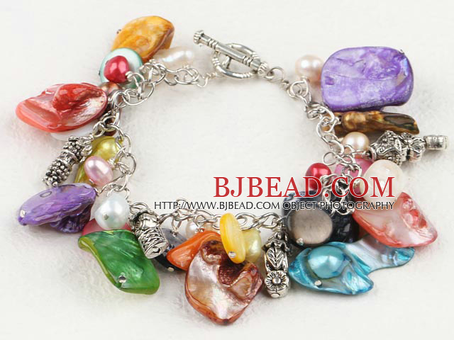 hot multi color pearl shell bracelet