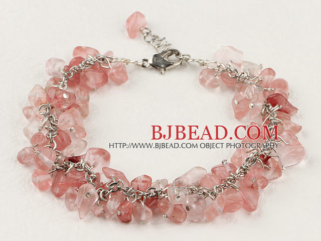 cherry quartz bracelet