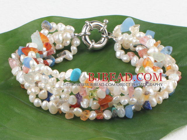 pearl multi-stone bracelet