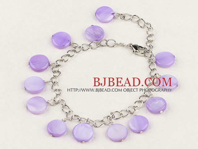 10mm round lovely shell bracelet with extendable chain