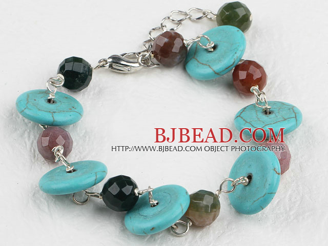 Indian agate turquoise necklace