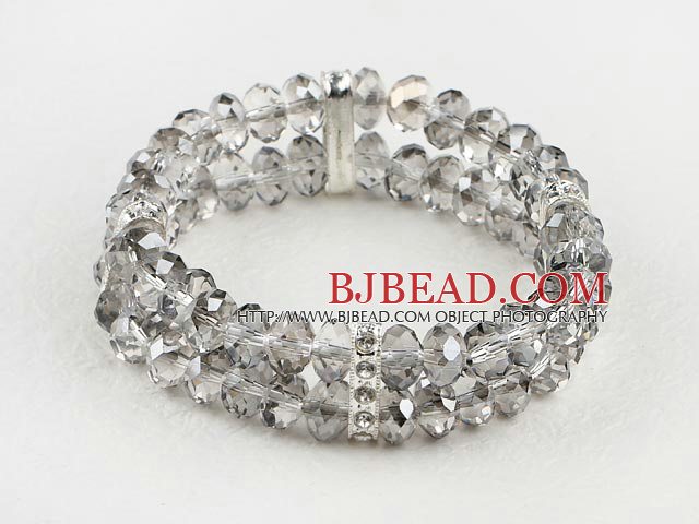 Elastic Gray Crystal Bracelet