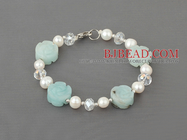 lovely pearl crystal amazon bracelet