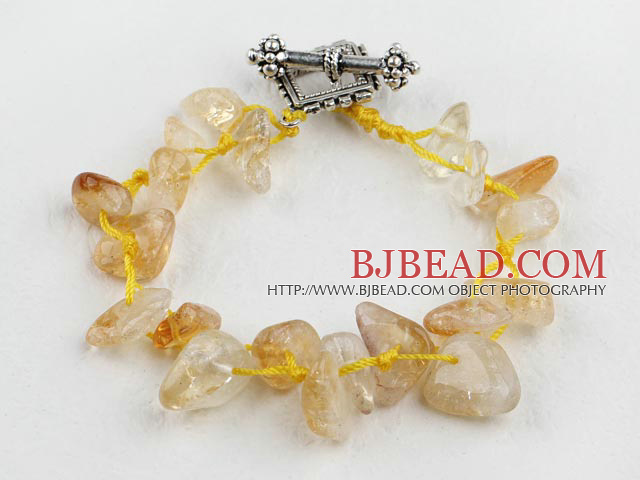 7.5 inches citrine crystal bracelet with toggle clasp