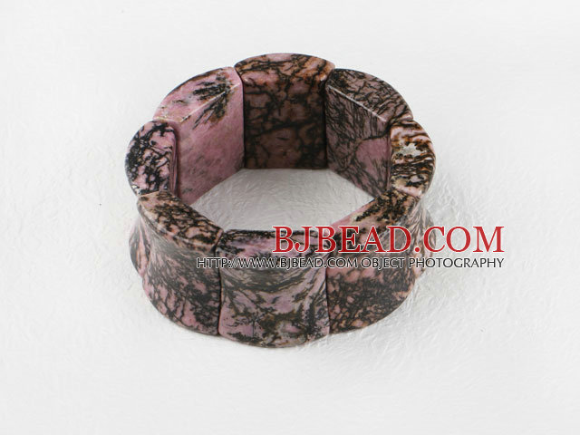 25*30mm gemstone elastic bangle bracelet 