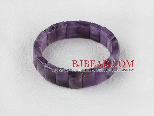 stretchy 10*16mm amethyst bangle bracelet 