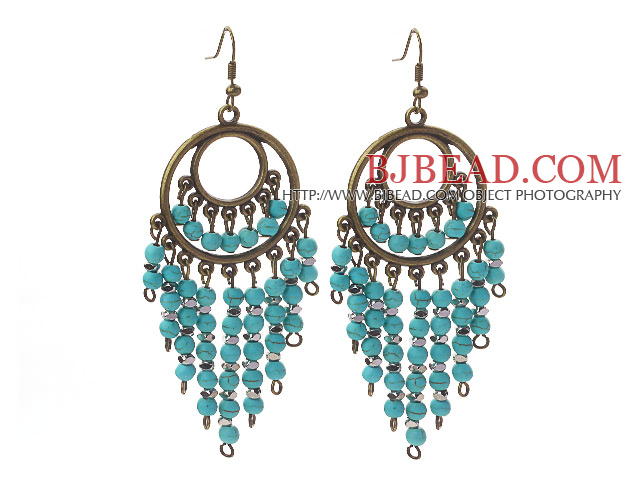 Vintage Style 4mm Turquoise Earrings