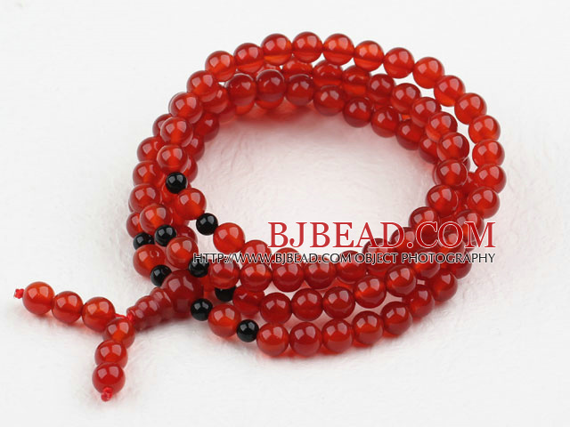 Carnelian Prayer Bracelet ( Total 108 Beads )