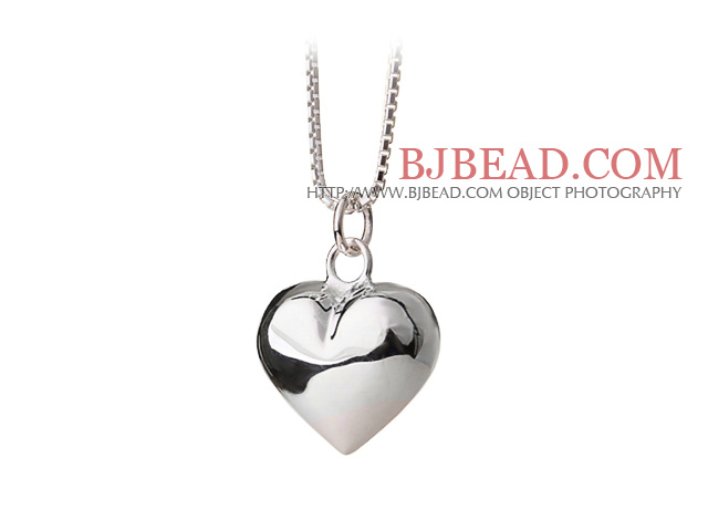 Fashion Style 925 Sterling Silver Heart Shape Pendant Necklace