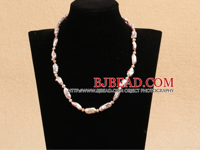 Best Mother Gift Graceful Natural Purple Rebirth Pearl Party Necklace