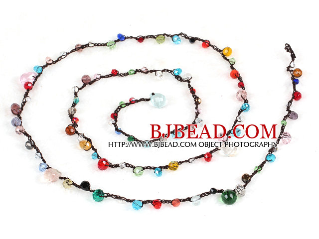 Pretty New Long Style Multi Color Cyrstal Beads Necklace(Also can be Bracelet)