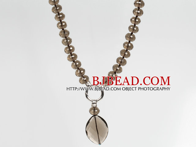 Fashion Style Natural Smoky Quartz Pendant Necklace