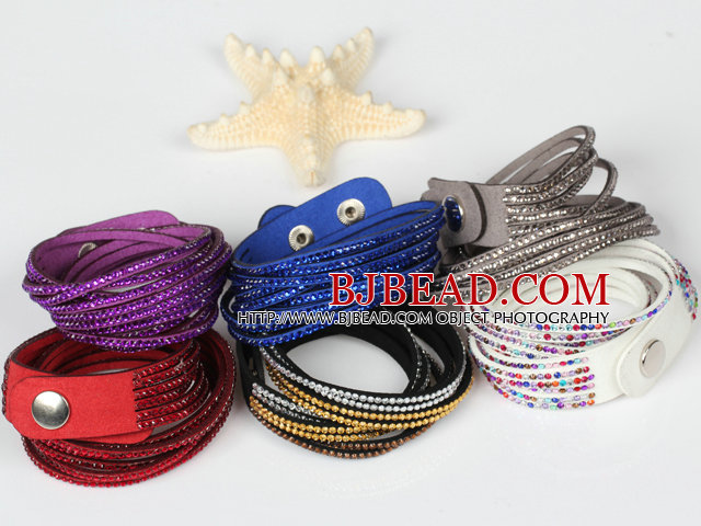6 Pieces Fashion Style Solid Color Slake Bracelet for Women