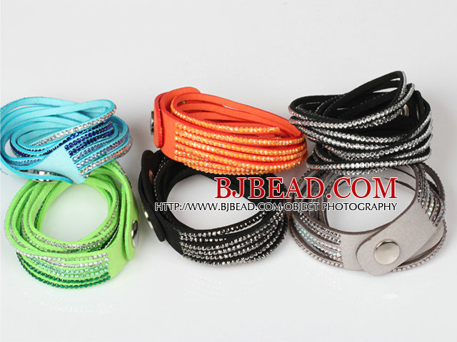 6 Pieces Fashion Style Solid Color Slake Bracelet for Women