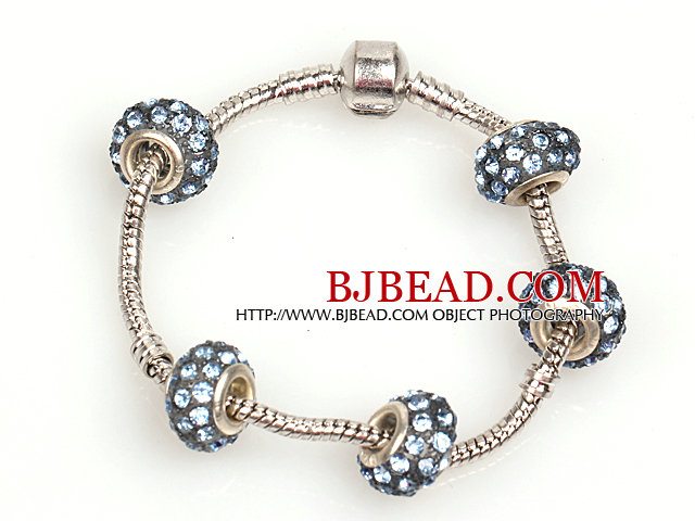 Fashion Style Gray Colored Glaze Charm Bracelet