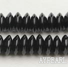Agate Beads, Black, 4*10mm Abacus fold,Sold per 15.7-inch strands