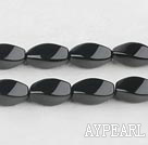 Agate Gemstone Beads, Black, 6*12mm Turn Bar shape, Sold per 15.7-inch strand