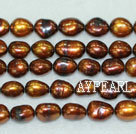 Baroque freshwater pearl beads, 8-9mm. Sold per 15-inch strand.