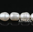 Rice Shape Freshwater Pearl Beads, Natural White, 9-10mm, Sold per 14.8-Inch Strand