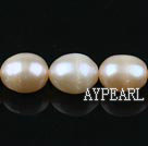 Rice Shape Freshwater Pearl Beads, Natural Pink, 9-10mm, Sold per 14.8-Inch Strand