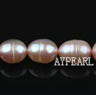 Rice Shape Freshwater Pearl Beads, Natural Purple, 9-10mm, Sold per 14.8-Inch Strand