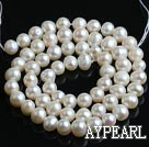 Freshwater Pearl Beads, Natural White, 5-6mm, Sold per 14.6-Inch Strand
