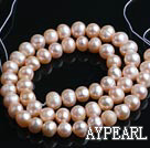 Freshwater Pearl Beads, Natural Pink, 7-8mm, Sold per 14.6-Inch Strand