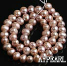 Freshwater Pearl Beads, Natural Purple, 7-8mm, Sold per 14.6-Inch Strand